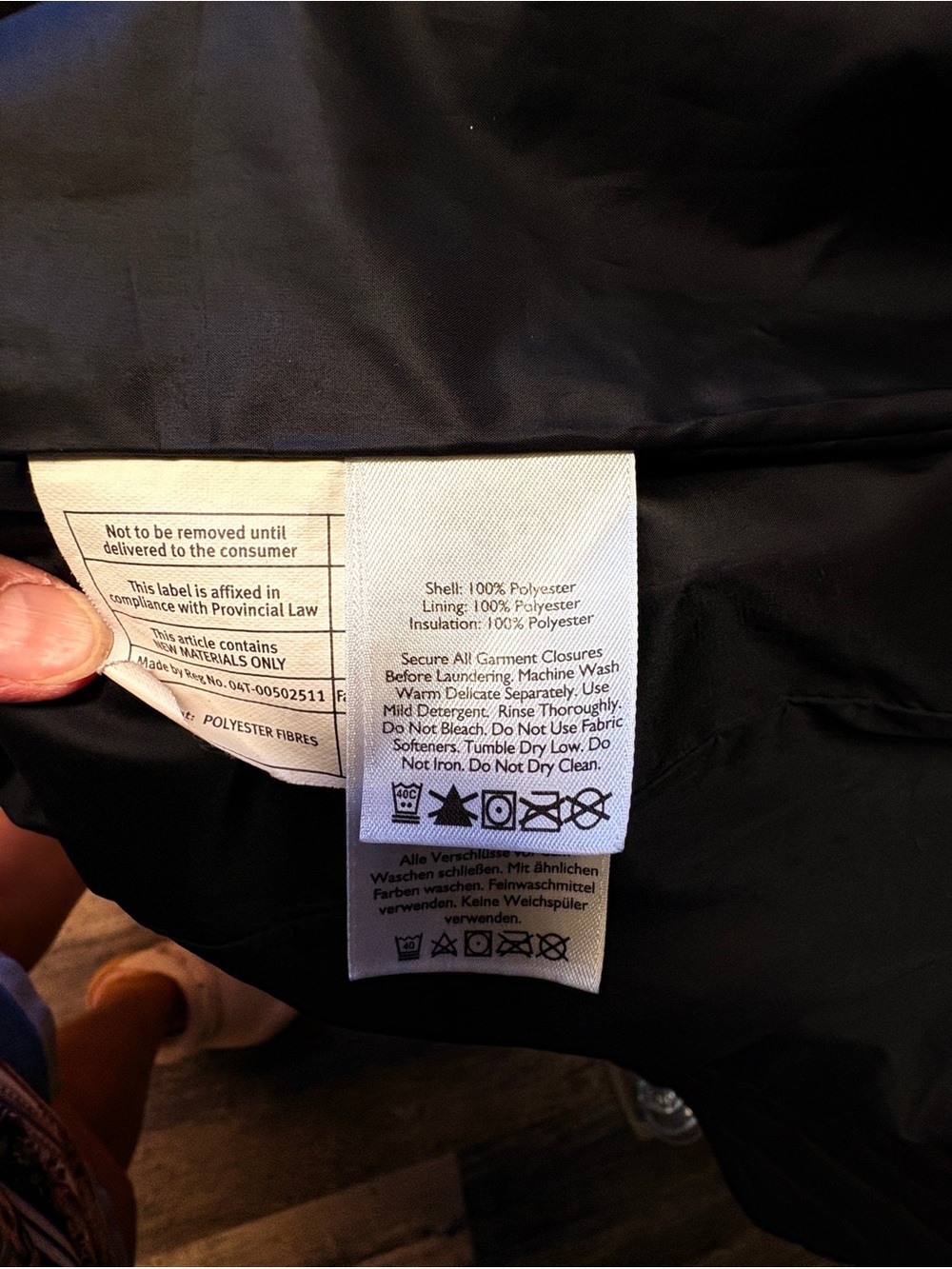 Quilted Eddie Bauer Poppy-Embroidered Fall Coat -black - Picture 9 of 13